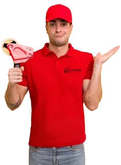 Man coordinating reliable moving services at SRB Group Packers and Movers